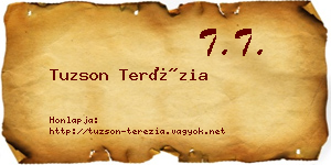 Tuzson Terézia névjegykártya