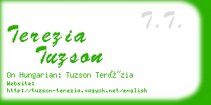 terezia tuzson business card